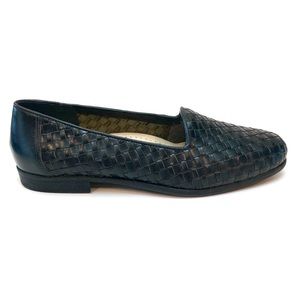 G.H.Bass Woven Navy Flats Size 8